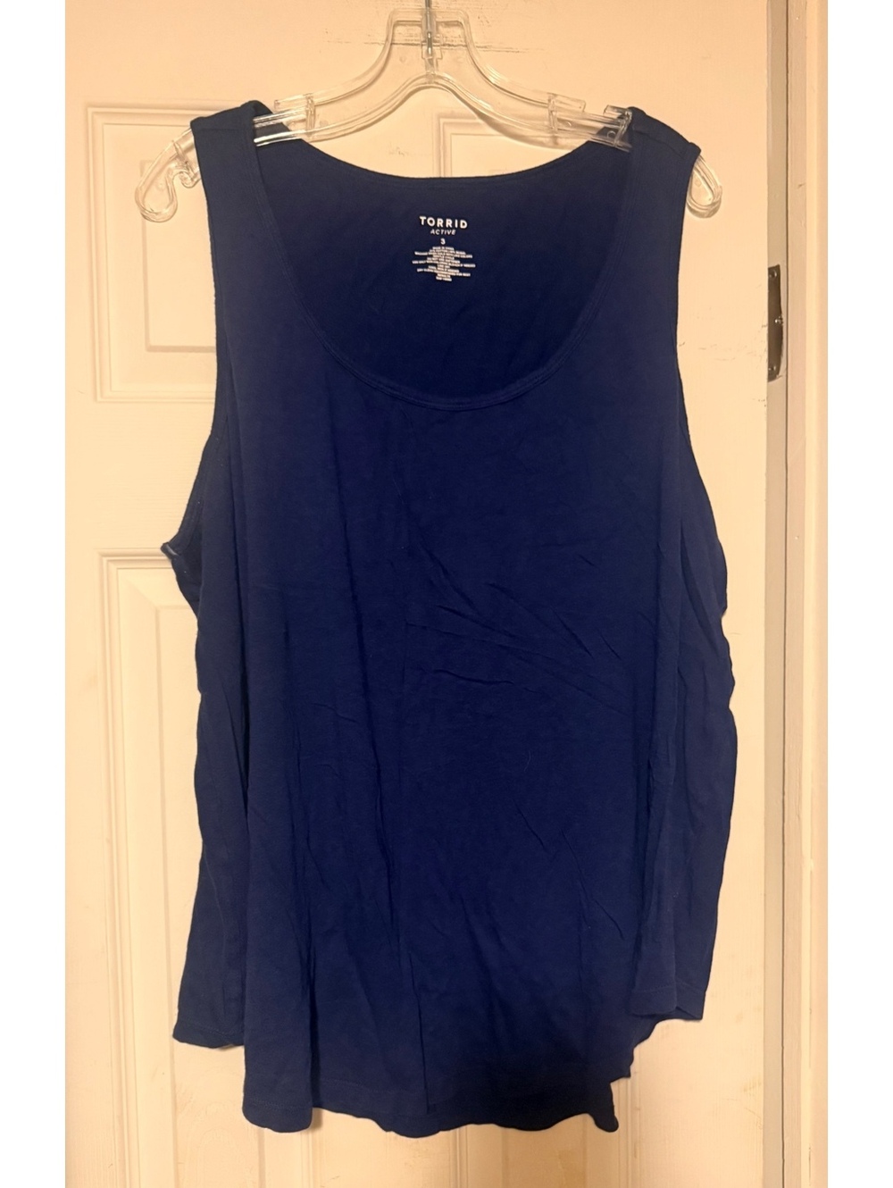 Women’s Plus Torrid Blue Active Tank Curved Hem 3